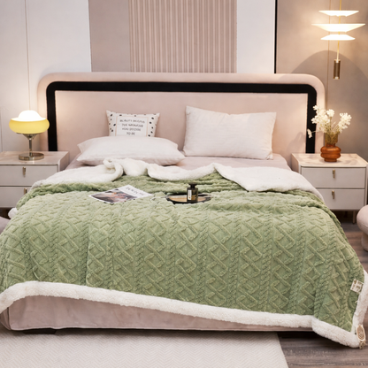 Frazada Sherpa Térmica Trenzada – 2 y 2.5 Plazas | Varios Colores