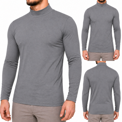 Camiseta Bambú Hombre Cuello Alto Primera Capa Slim Fit