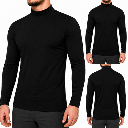 Camiseta Bambú Hombre Cuello Alto Primera Capa Slim Fit