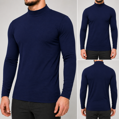 Camiseta Bambú Hombre Cuello Alto Primera Capa Slim Fit