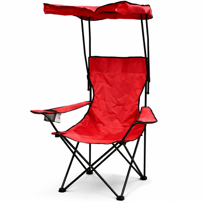 Silla Plegable Con Toldo Y Porta Vaso Playa C365
