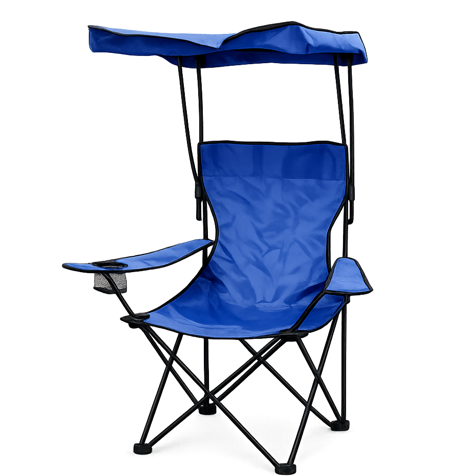 Silla Plegable Con Toldo Y Porta Vaso Playa C365