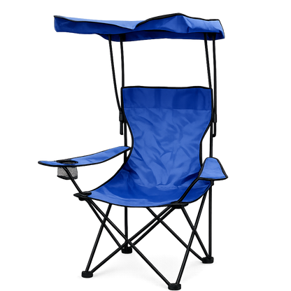 Silla Plegable Con Toldo Y Porta Vaso Playa C365