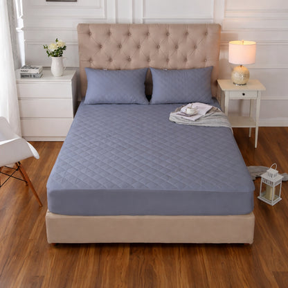 Cubre Colchón Impermeable Ajustable con Fundas Almohada – 1.5, 2 y 2.5 Plazas
