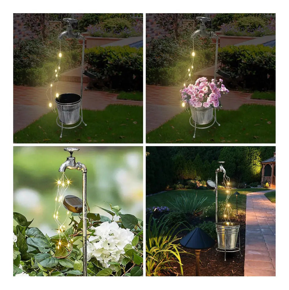 Lámpara Solar LED Grifo Decorativa – Luz Cálida para Jardín y Patio