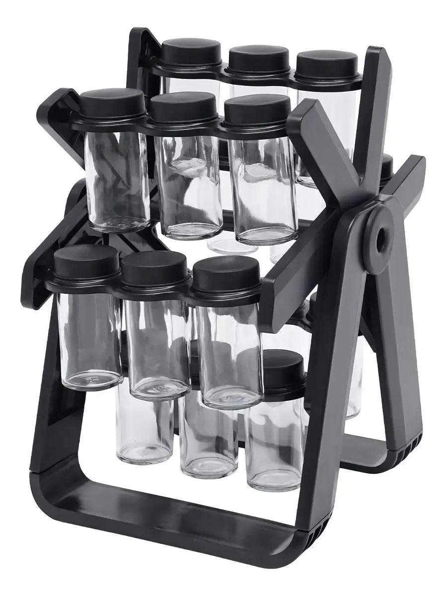 Rack Especiero Condimentero Multiuso Giratorio 18 Frascos Rotativos 360°