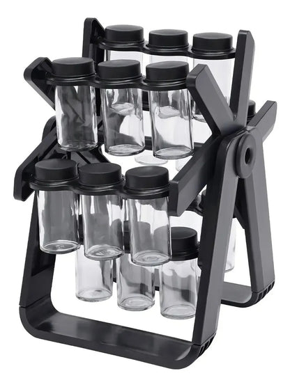 Rack Especiero Condimentero Multiuso Giratorio 18 Frascos Rotativos 360°