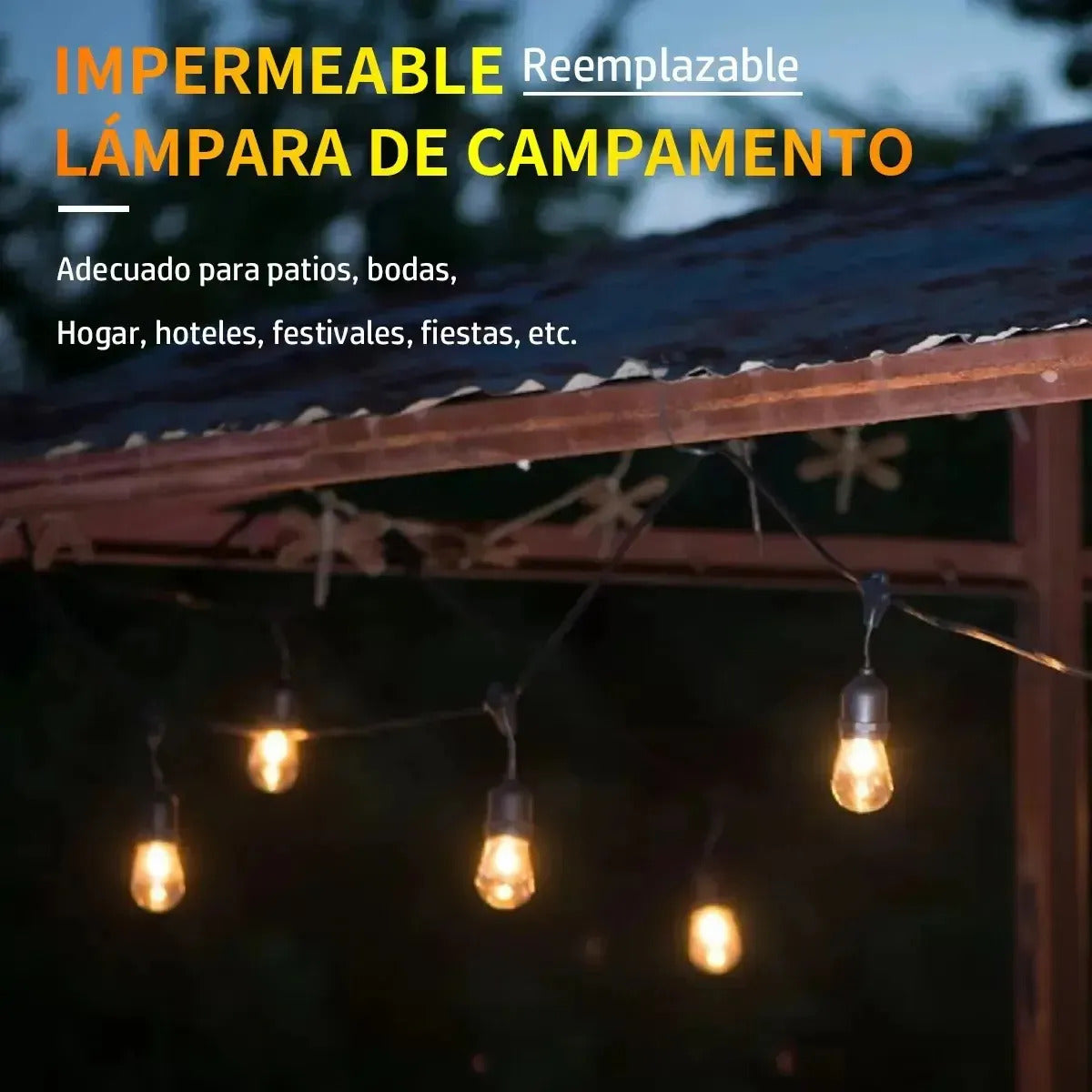 Guirnalda Luces Led 10 Metros Unible Exterior 10 Ampolletas