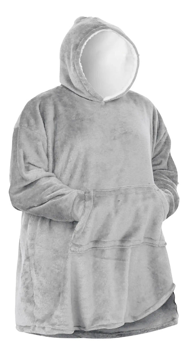 Poleron Sherpa Capucha Huggle Hoodie Chiporro Oversize Xxl