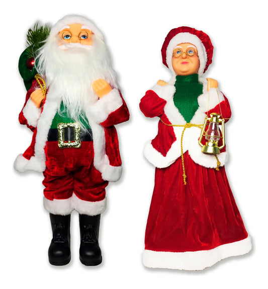 Figura Realista Viejito Pascuero 45cm Decoración Navideña