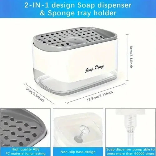 Dispensador De Jabon Liquido Con Esponja Soap Pump