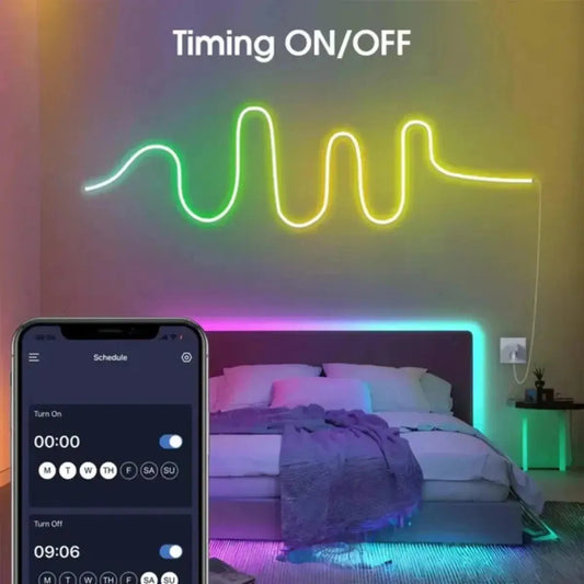 Tira LED Neón RGB Magic 5M IP67 USB con Bluetooth y Control