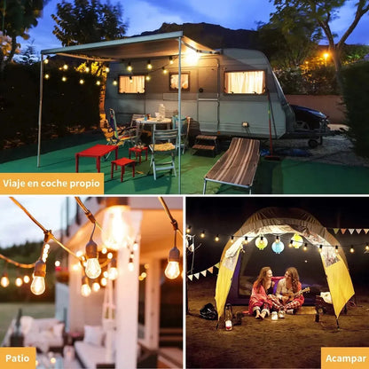 Guirnalda Luces Led 10 Metros Unible Exterior 10 Ampolletas