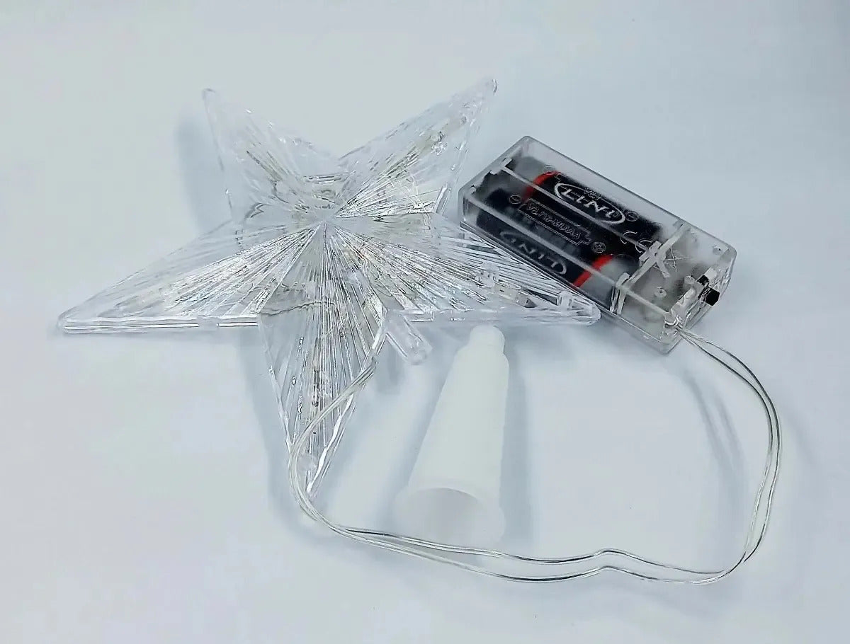 Estrellas Led 15cm y 21cm Para Árbol De Navidad Luces Led a Pilas Aa
