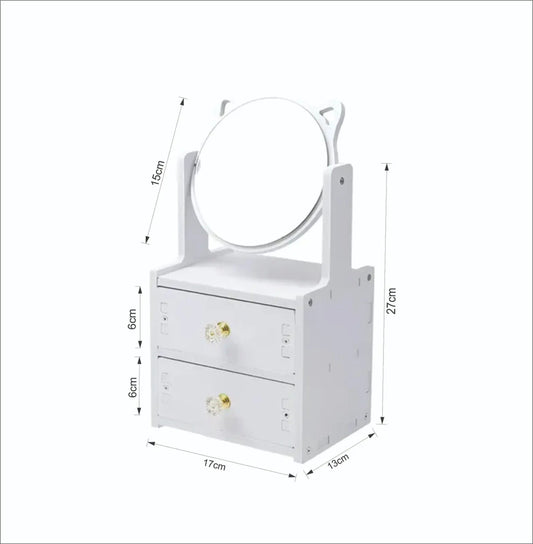 Organizador Cajón Maquillaje Con Espejo 2 Cajones