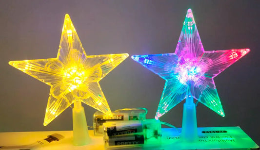 Estrellas Led 15cm y 21cm Para Árbol De Navidad Luces Led a Pilas Aa