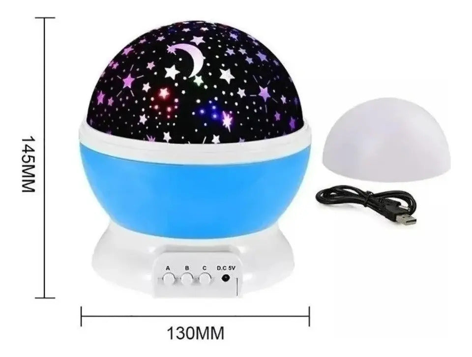 Lámpara Proyector LED Cielo Estrellado Multicolor – Espantacuco Infantil USB