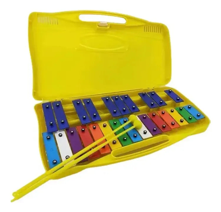Metalófono Cromático de 25 Notas – Instrumento Musical Didáctico, Variedad de Colores