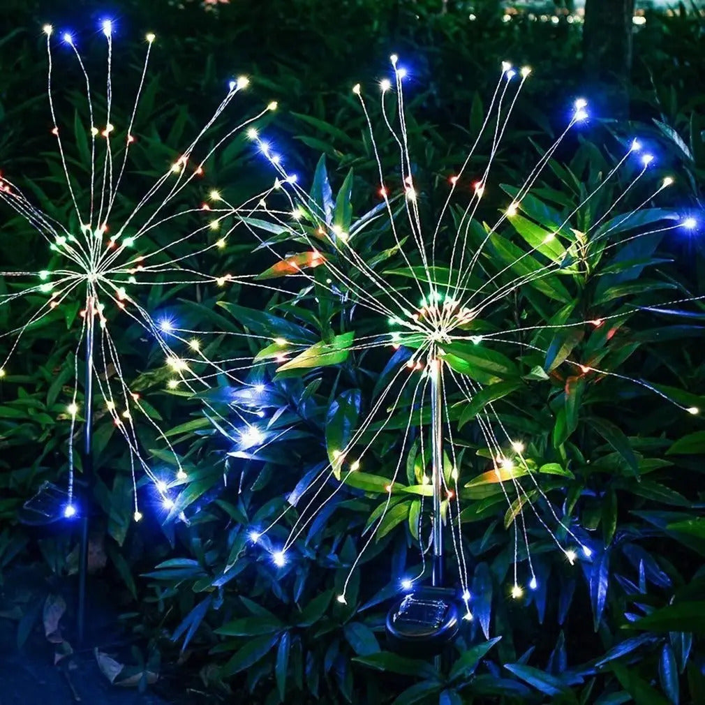 X2 Luces Led Solar Diente De León Decoración Navidad Jardín