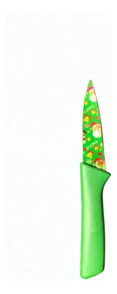 Set de Cuchillos de Cocina Navidad 6 Piezas – Cuchillos, Tijeras y Pelapapas