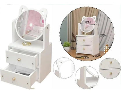 Organizador Cajón Maquillaje Con Espejo 2 Cajones