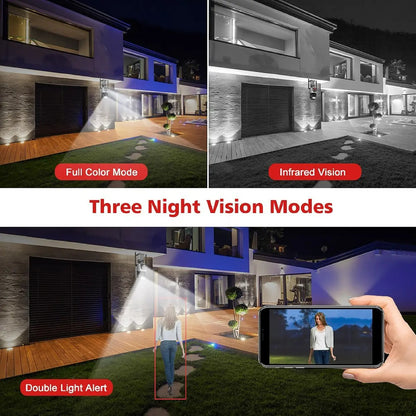 Cámara Vigilancia Wifi Exterior 2k 4mp Doble Lente Alarma