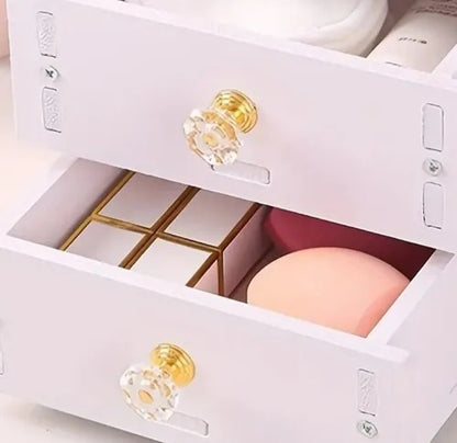 Organizador Cajón Maquillaje Con Espejo 2 Cajones