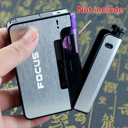 Estuche Automático Portátil Para 10 Cigarros Y Encendedor