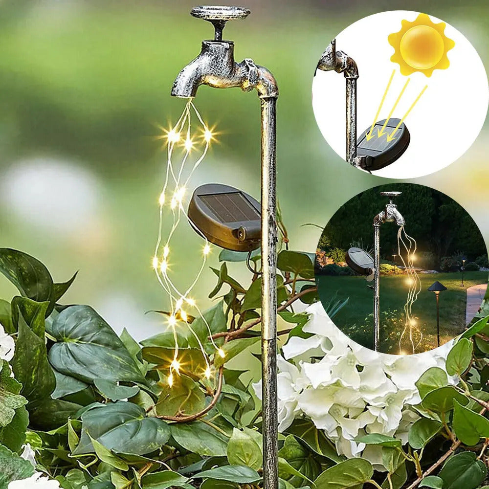 Lámpara Solar LED Grifo Decorativa – Luz Cálida para Jardín y Patio