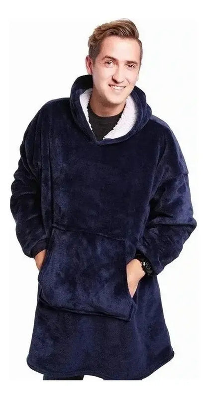 Poleron Sherpa Capucha Huggle Hoodie Chiporro Oversize Xxl
