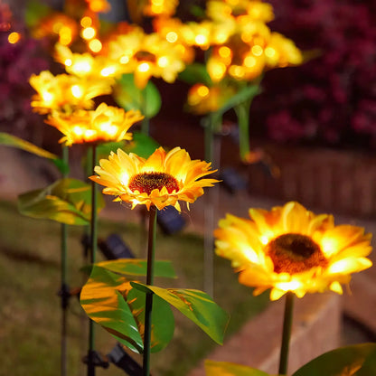 X2 Girasoles Led Solares Decoracion Patio Cesped Calido