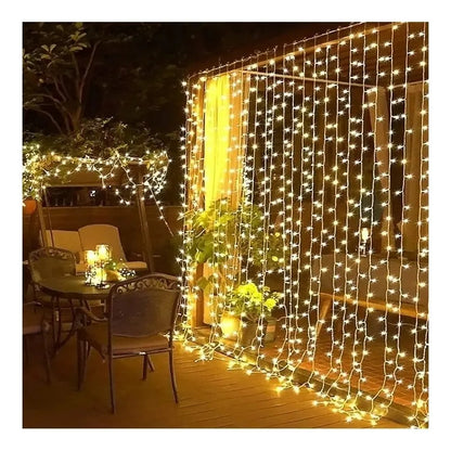Cortina Solar 3x2 Mts 200 Led Eventos Jardín Navidad