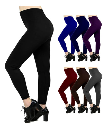 Calza Panty Leggins Polar Mujer Cintura Alta Elastizada