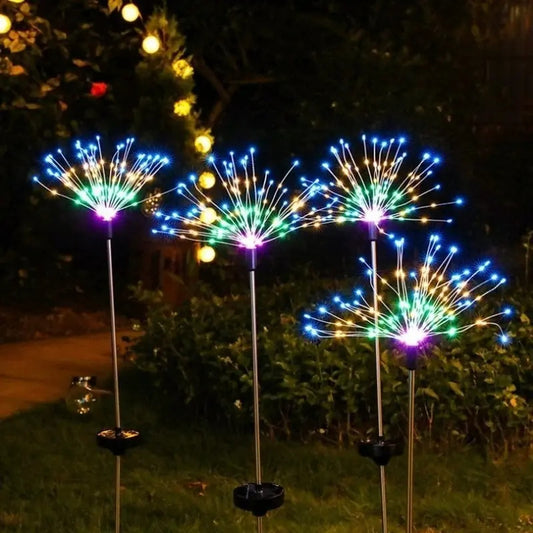 X2 Luces Led Solar Diente De León Decoración Navidad Jardín