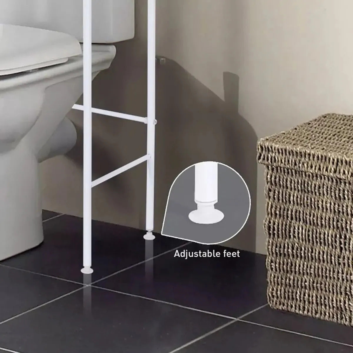 Estante Mueble Organizador Baño 3 Niveles Repisa Blanco
