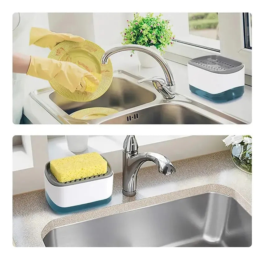 Dispensador De Jabon Liquido Con Esponja Soap Pump
