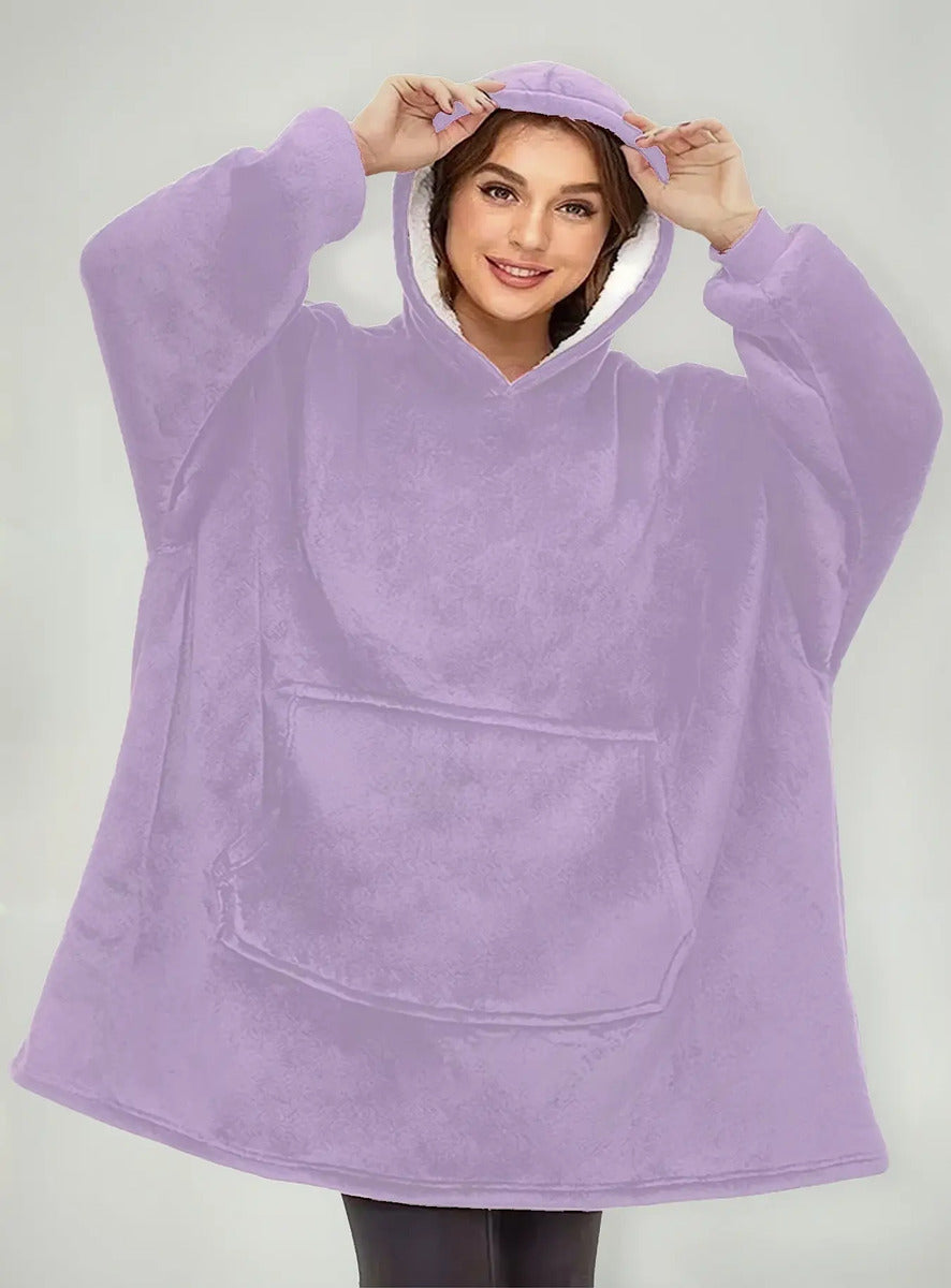 Poleron Sherpa Capucha Huggle Hoodie Chiporro Oversize Xxl