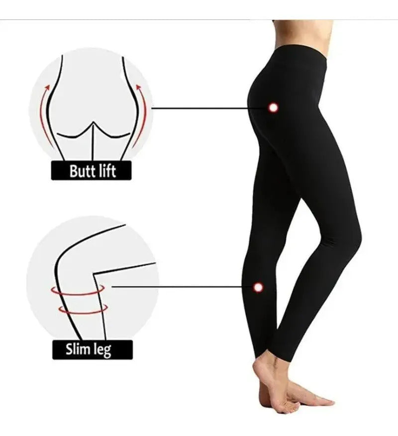 Calza Panty De Polar Sin Costura Mujer Invierno Elastizada