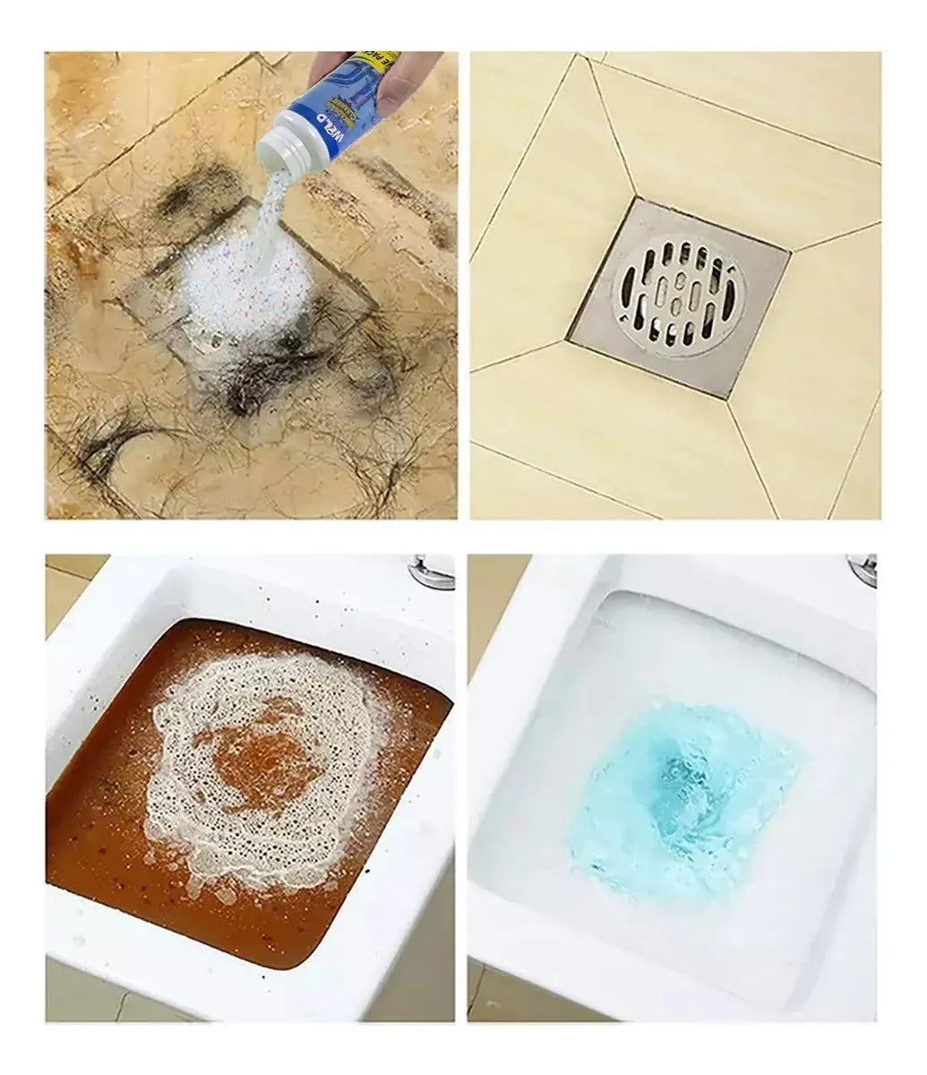 Polvo Limpiador Destapador Cañería Desagües 500gramos Baño