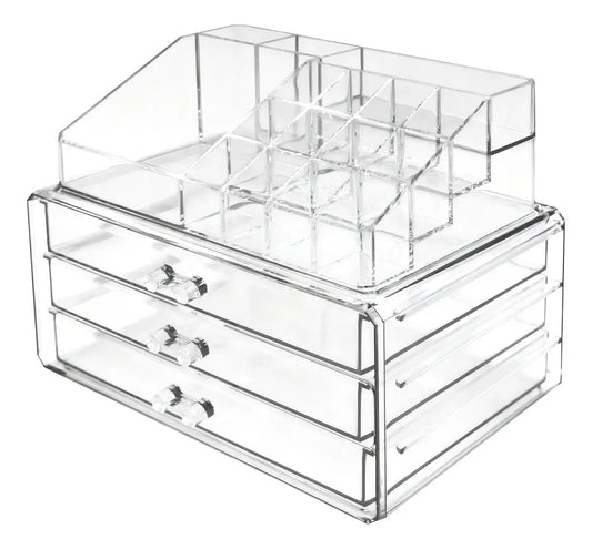 Organizador Acrilico Cosmeticos  Maquillaje Joyas Espejo