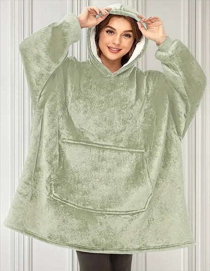Poleron Sherpa Capucha Huggle Hoodie Chiporro Oversize Xxl