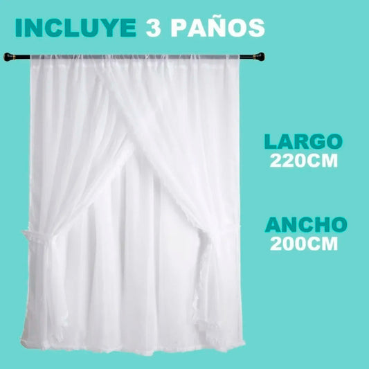Visillo Velo Romántico 200 X 220 Cm