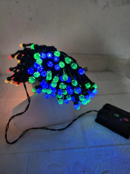Luces Guirnaldas Solar Led Cristal Gema Navidad Decoración Variedad