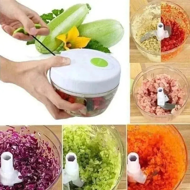 Mini Picador Verduras Cortador Cebolla Manual Ajo Vegetal