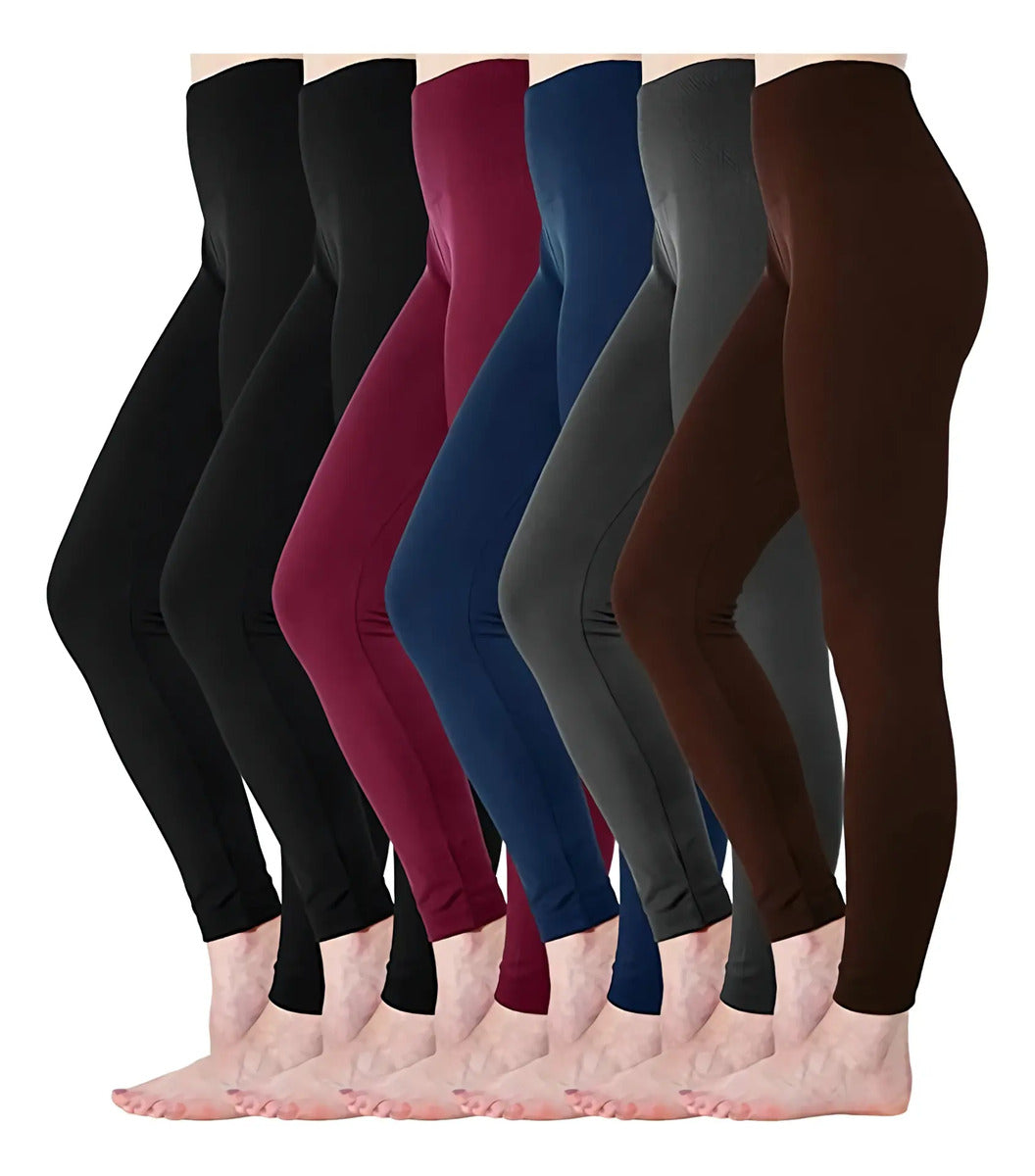 Calza Panty Leggins Polar Mujer Cintura Alta Elastizada