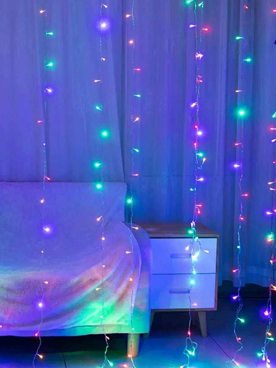 Cortina 6x2 Mts 480 Led Matrimonio Eventos Jardín Navidad
