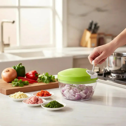 Mini Picador Verduras Cortador Cebolla Manual Ajo Vegetal