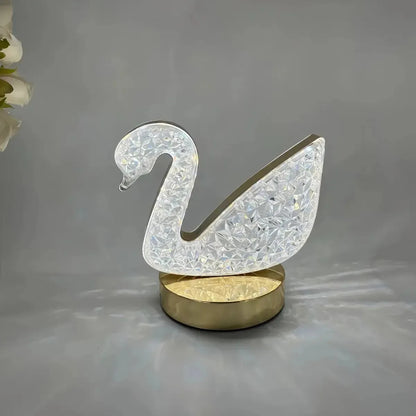 Lampara Escritorio Luz Led Decorativa Cisne Luna Estrella