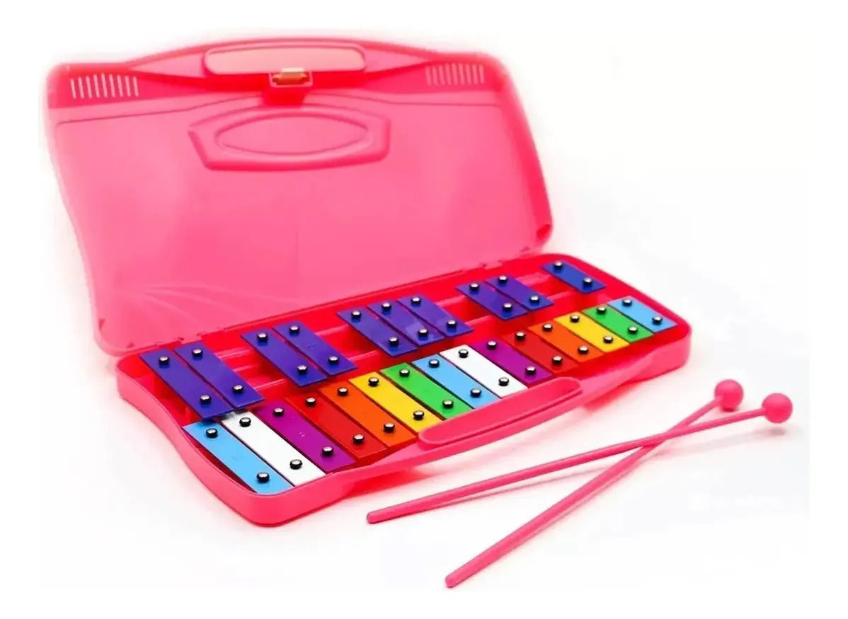 Metalófono Cromático de 25 Notas – Instrumento Musical Didáctico, Variedad de Colores