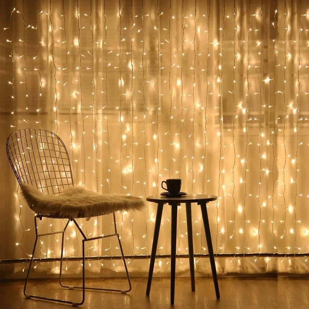 Cortina Solar 3x2 Mts 200 Led Eventos Jardín Navidad